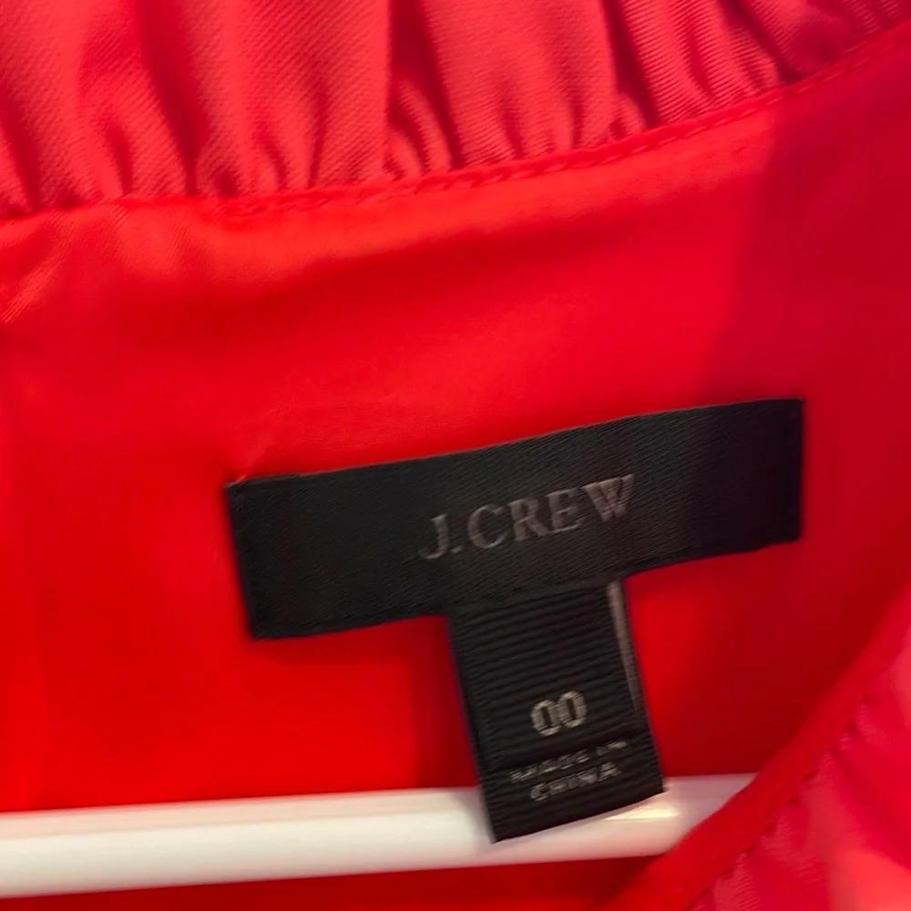 JCrew Ruffle-Trim Dress Neon Papaya - Picture 5 of 5